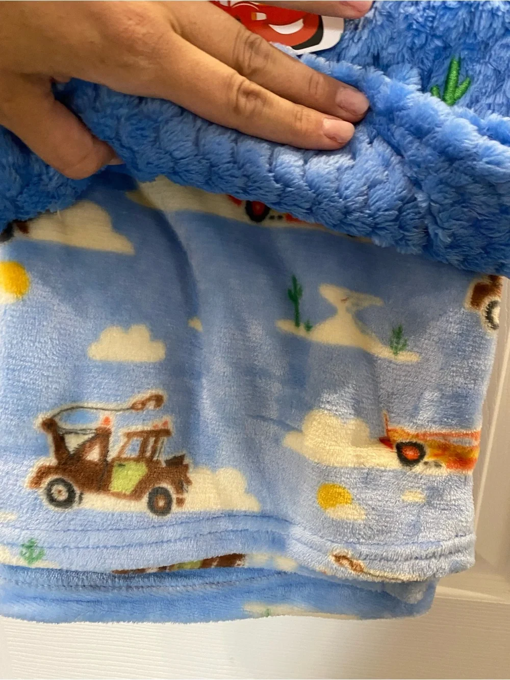 Disney Pixar Cars Lightning McQueen baby blanket set of 2 30x36